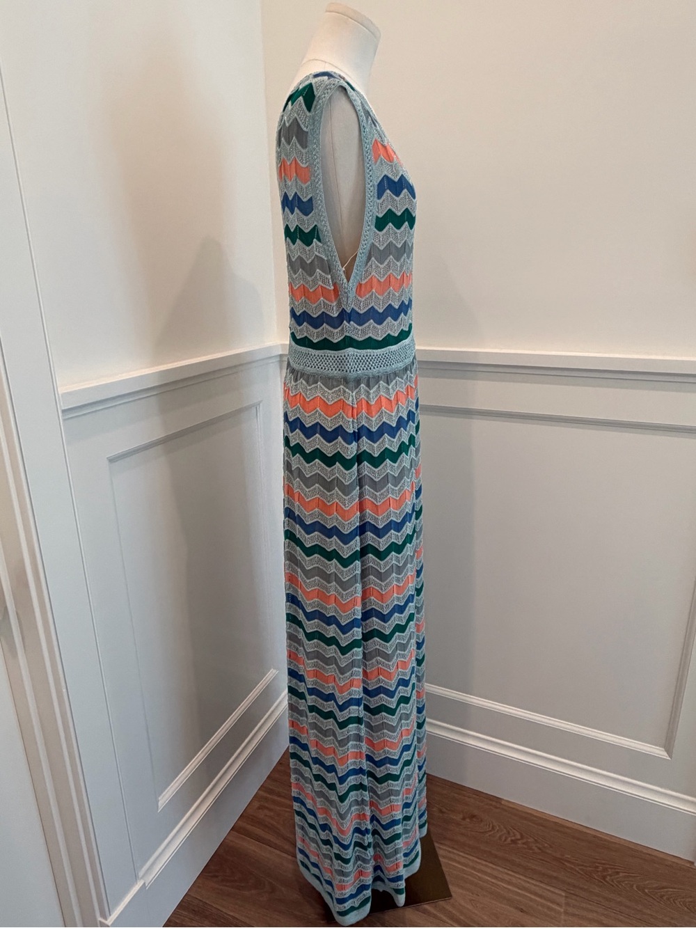 Vintage Missoni Zig Zag Pattern Maxi Dress - Picture 3 of 8